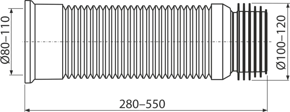 Flexi napojení k WC – univerzální odpadní manžeta pro klozety