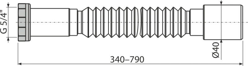 Flexi hadice 5/4″ × 40 cm – plastové připojení pro vodovodní instalace