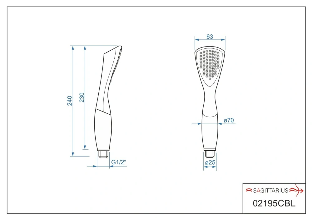  GINGER Ruční sprcha, 01295C - chrom