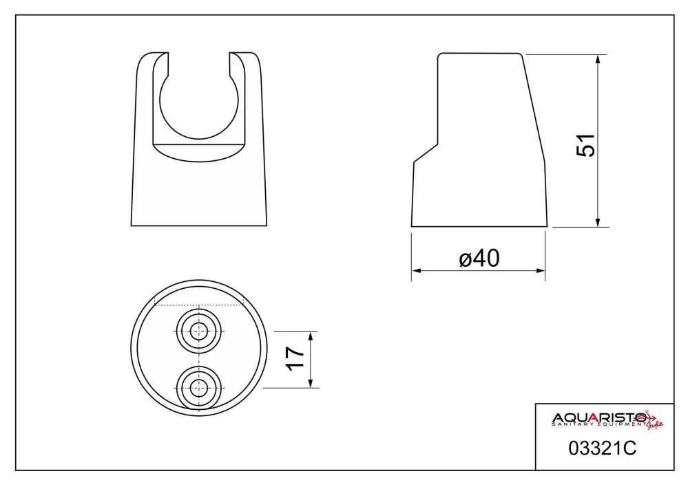 FIX, 03321C, držák ruční sprchy, chrom