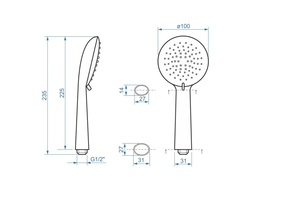Ruční sprcha úsporná 3polohová AIR R100 – úspora vody a komfortní proud
