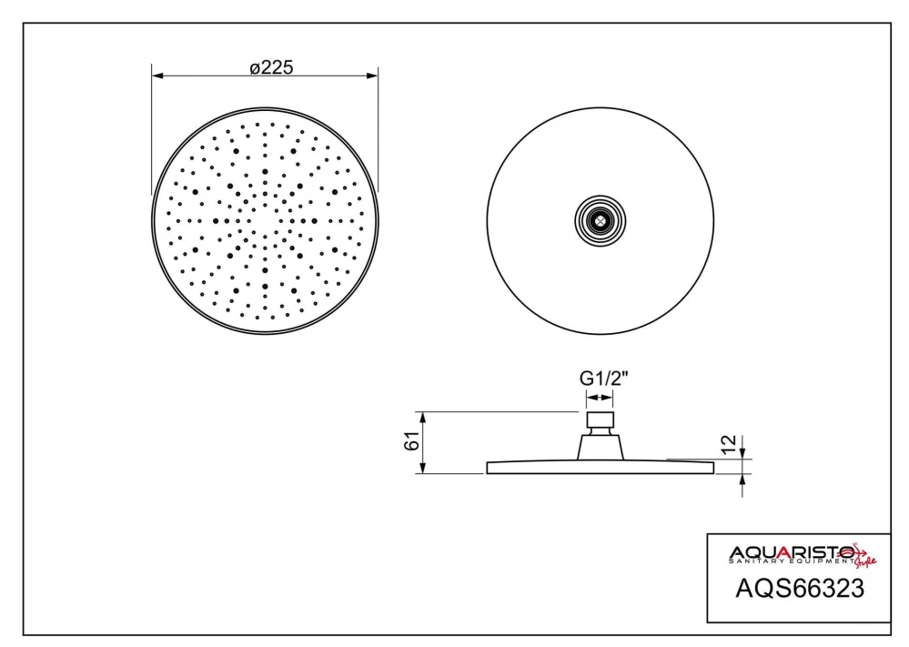 Hlavová sprcha ALLIONE 225 mm – chrom/bílá, 1 poloha