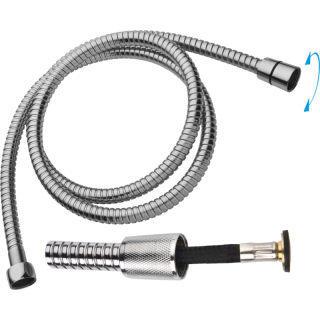 Sprchová hadice 150 cm, Aquaristo, nerez – třívrstvá s otočnou koncovkou (anti‑twist)