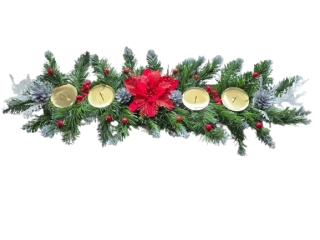 Adventní štola - vánoční, červený desing