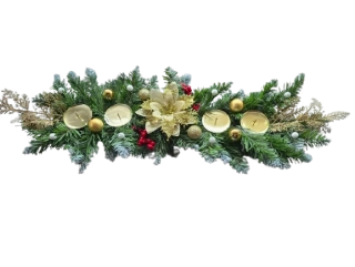 Adventní štola - vánoční, zlatý Design