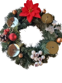 Adventní věnec – červená vánoční dekorace