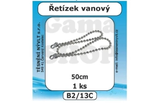 Kovový náhradní řetízek k vanové zátce 50 cm – univerzální