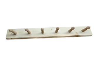 Dřevěný věšák na zeď 60 cm – masivní dřevo